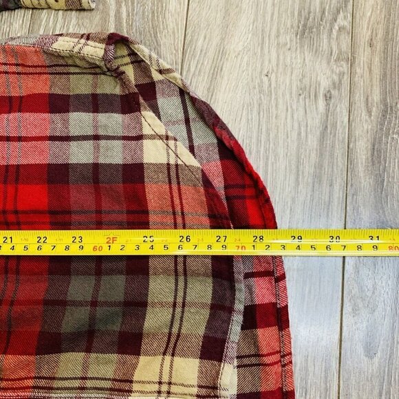 Columbia Omni-Wick Long Sleeve Button Up Flannel Shirt Men’s M Plaid Red Brown - Picture 7 of 14